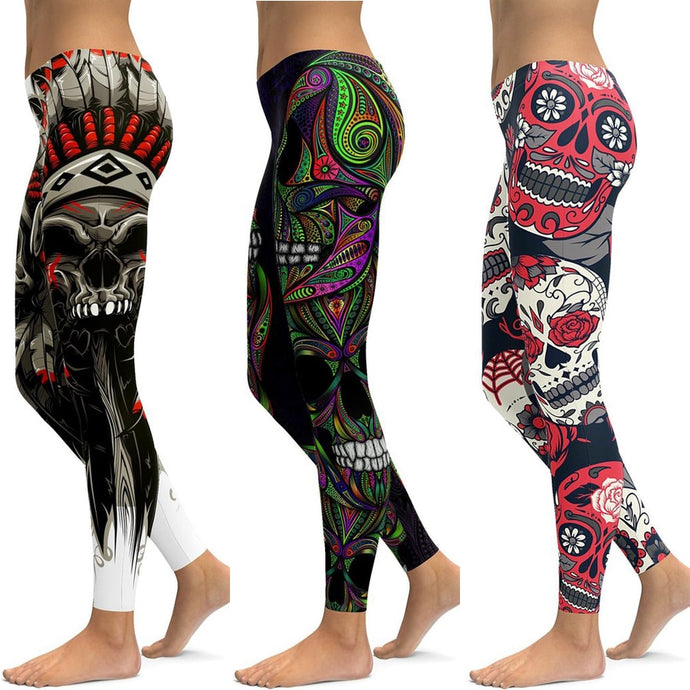 Skull Leggings Yoga Pants